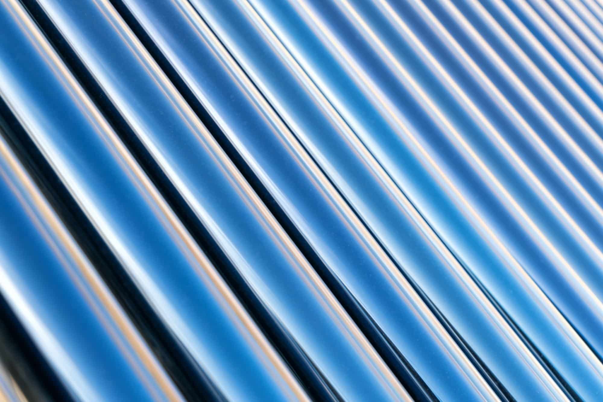 solar water heater closeup